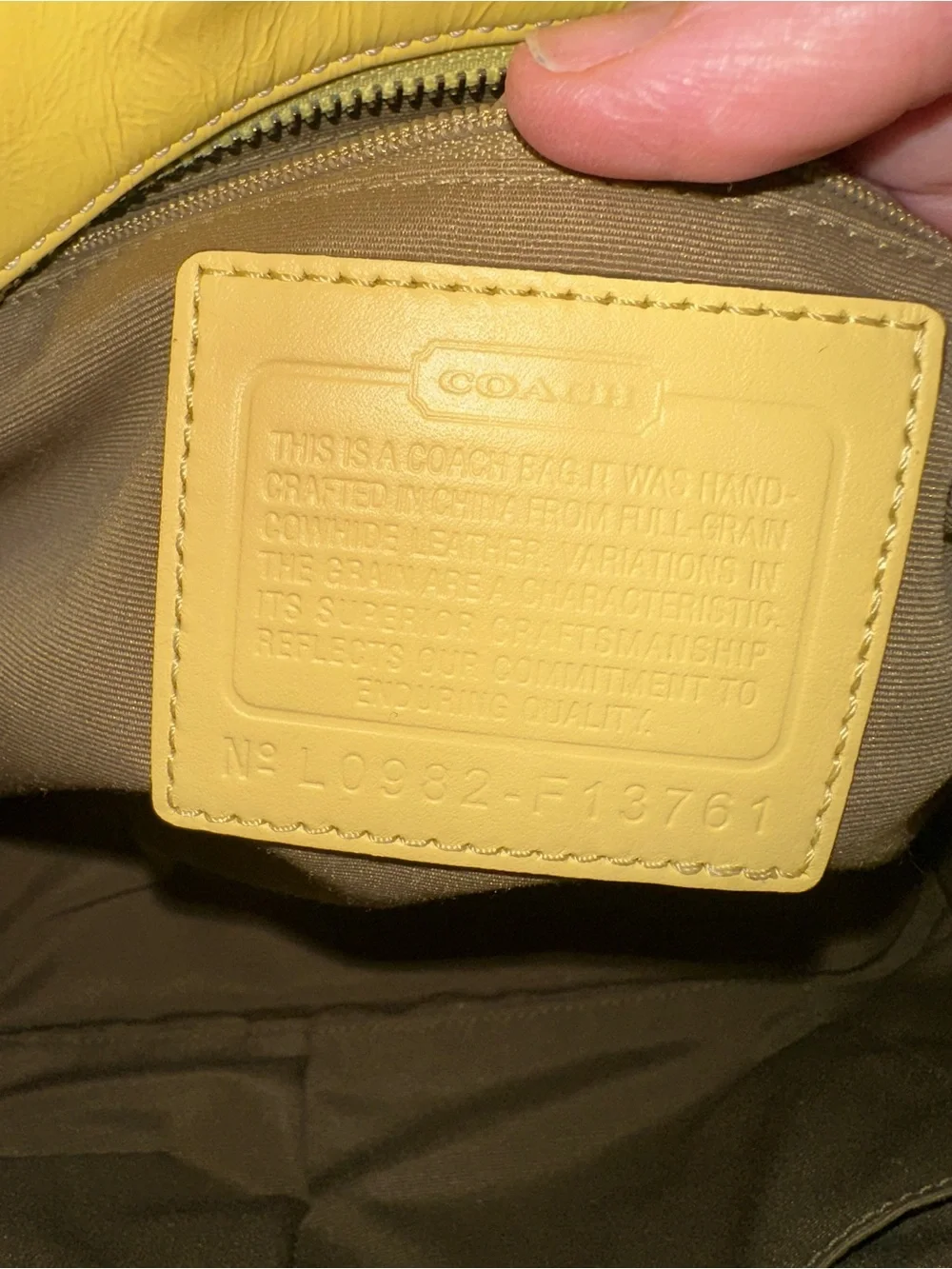 Coach Patent Leather Pleated Gallery Tote (Style F13761) Yellow NWOT